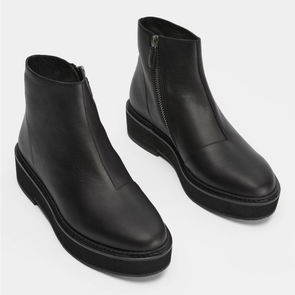 Eileen Fisher Shoes - Eileen Fisher Nann Wedge Bootie in Leather Size 9 Sz 9 NIB New in box Black